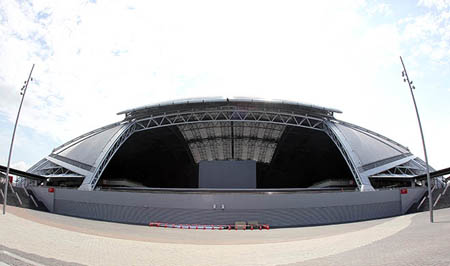 Mái vòm sân vận động quốc gia Singapore, nơi tổ chức Lễ khai mạc SEA Games 28 vào tối 5/6/2015.